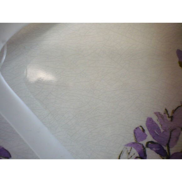 Rachel Ashwell The Farmhouse 100% Melamine Violet Flowers Salad Plates SET OF 4 - Picture 3 of 5